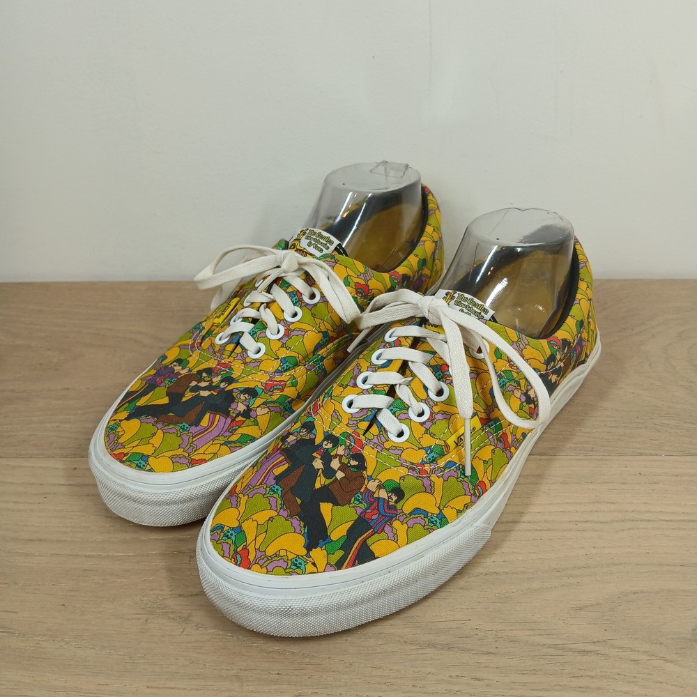 Vans Era The Beatles Yellow Submarine Mens 9 Yellow Canvas Psychedelic Sneakers